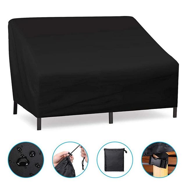 NASUM Patio Seat Cover, Lounge Deep Chair Cover, Patio Loveseat Cover, Durable and Waterproof Outdoor Furniture Chair Cover, Large Seat Patio Chair Cover, Oxford Cloth Cover 137x97x74cm/54x38x29in