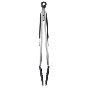 OXO Good Grips 12-Inch Tongs with Black Silicone Heads