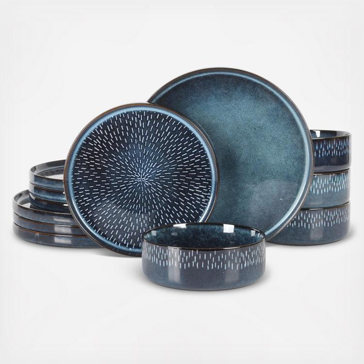 Gibson Elite, 12-Piece Matisse Moderna Dinnerware Set, Service for