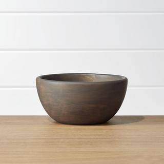 Brooks Grey Wood Bowl