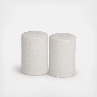 Debossed Floral 2-Piece Salt & Pepper Set