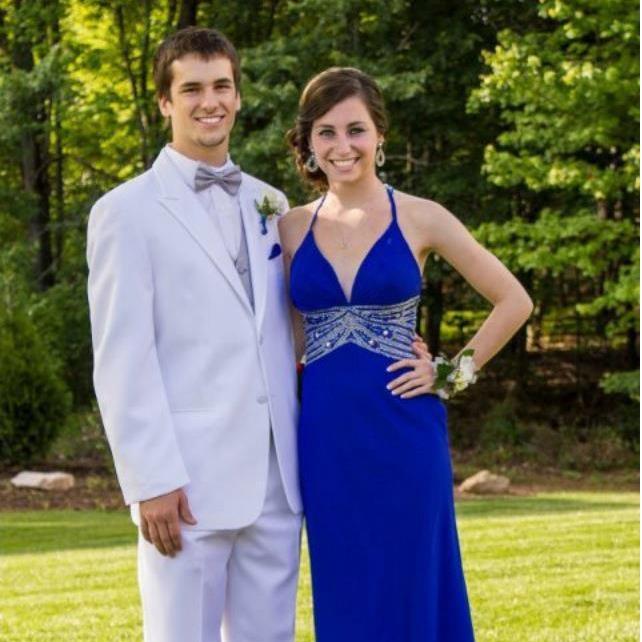 The classic white suit for Cameron’s senior year prom in 2012!