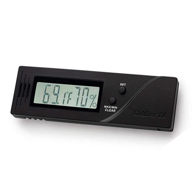 Cigar Oasis Caliber IV Digital Hygrometer by Western Humidor - Pre-Calibrated Accurate Humidity and Temperature Readings For Cigar Humidors, Wood Instruments, Herbal Storage and Green Houses
