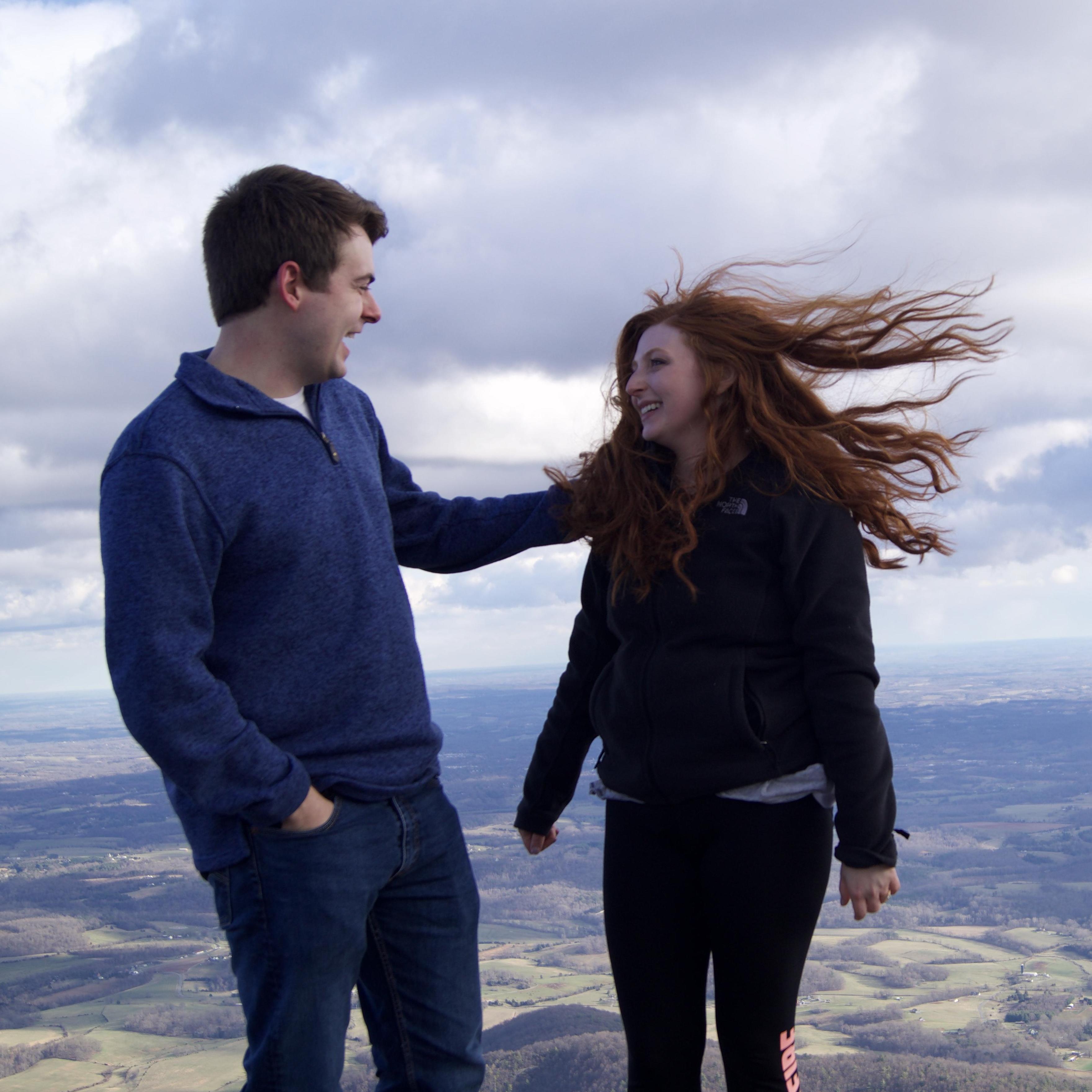 After the proposal, we were honestly super cold on top of the windy mountain!