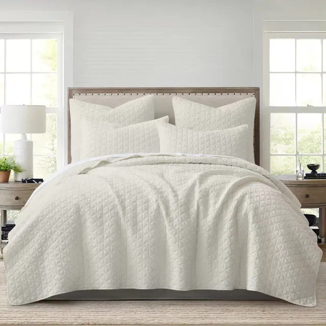 Rowan Cream Full/Queen Quilt Set - Levtex Home
