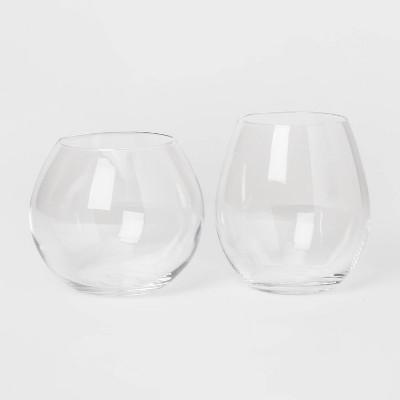 12pk Glass Tall and Short Stemless Wine Glass Set - Threshold™