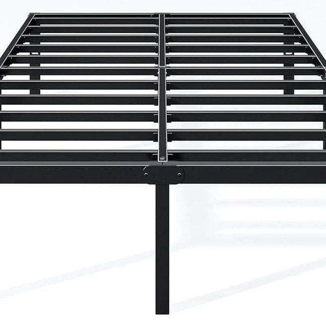Hafenpo 16 Inch Queen Bed Frame - Sturdy Metal Platform Queen Size, No Box Spring Needed, Heavy Duty, Easy Assembly, Strong Bearing Capacity, Under Bed Storage, Black