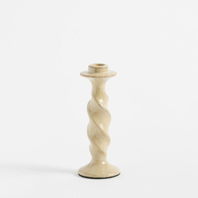 Arnella Taper Candle Holder, Natural, Medium