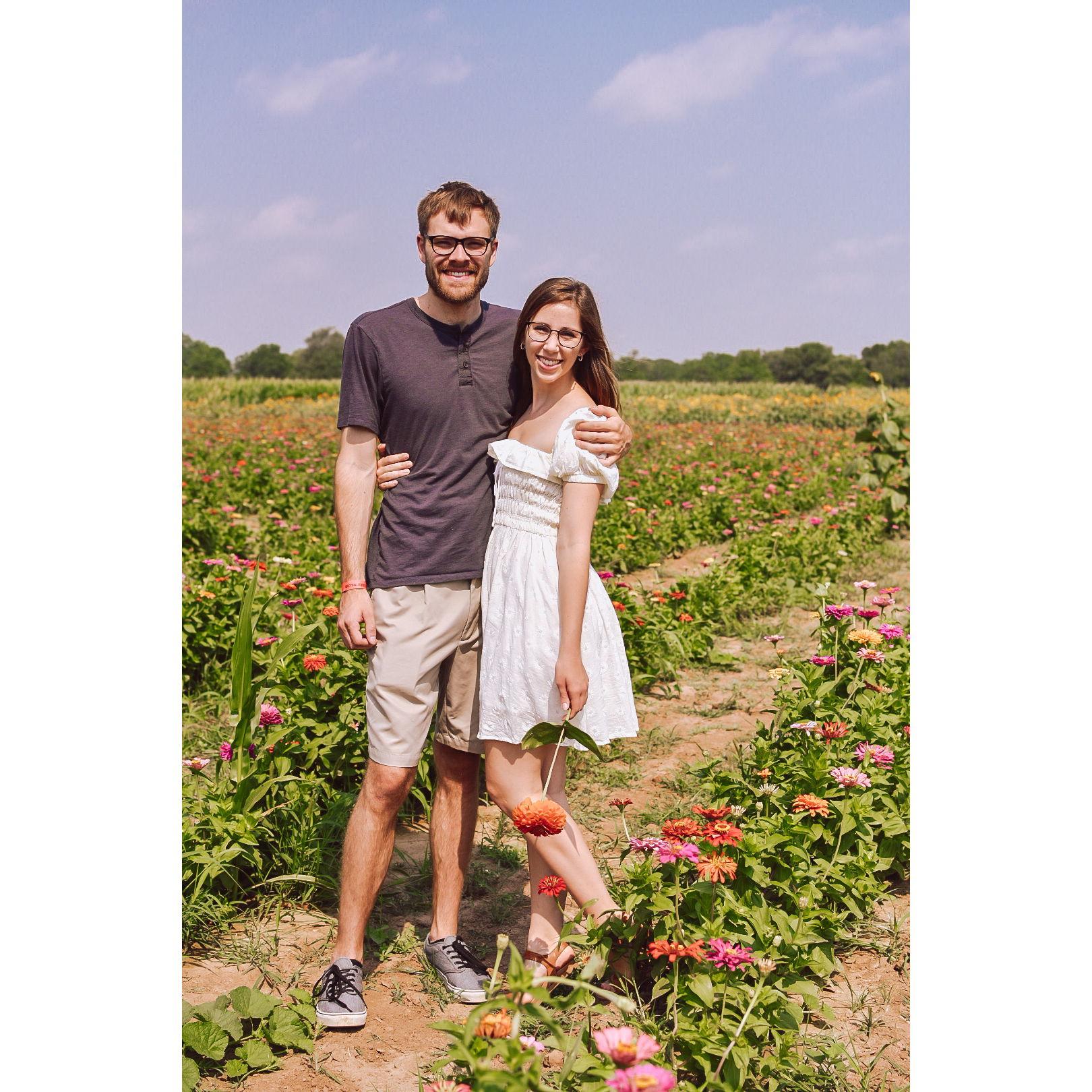 Visiting a wildflower field in May 2022