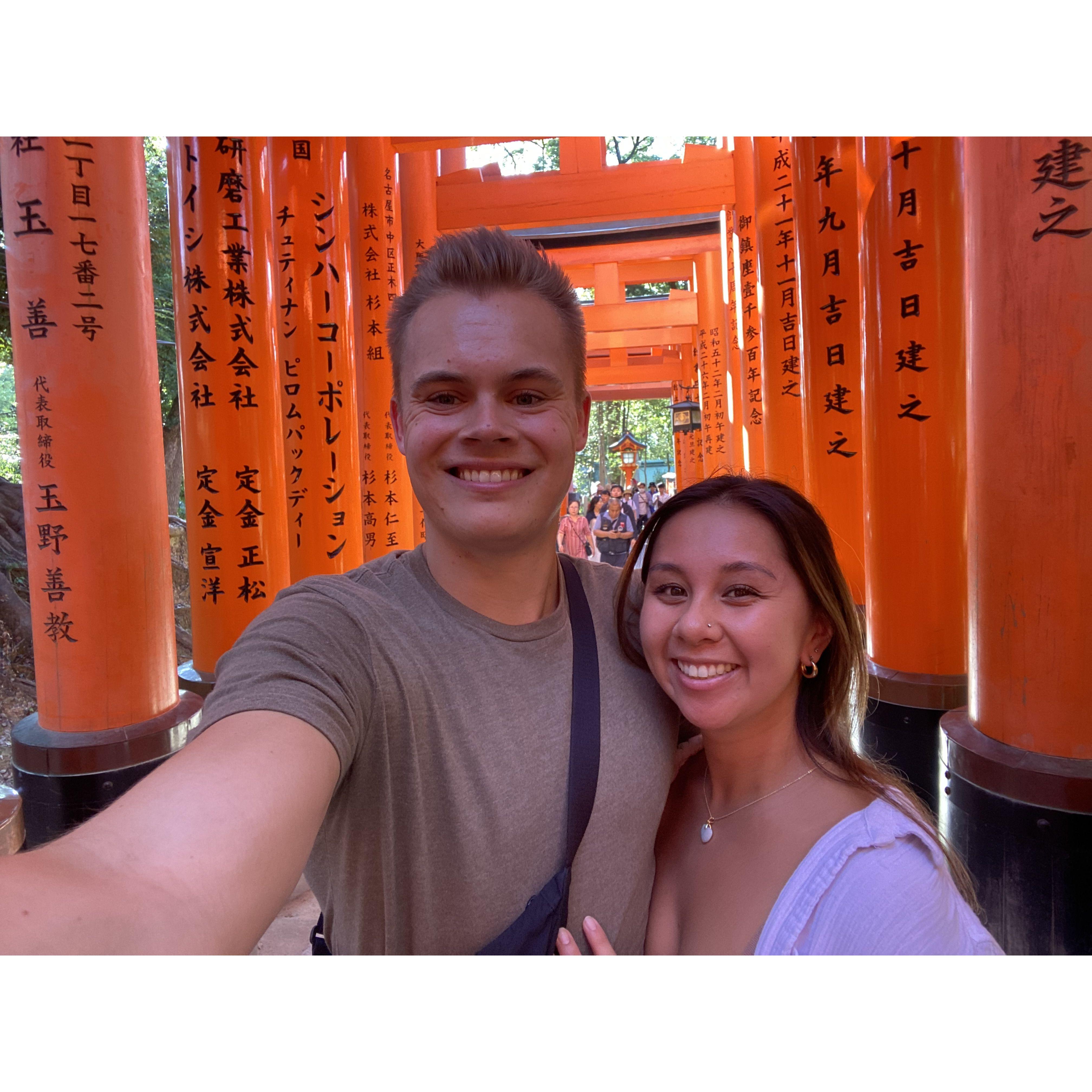 At Fushimi Inari Shrine!