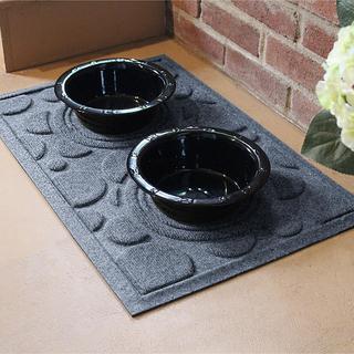 WaterHog Dots Dog Bowl Pet Feeder Mat