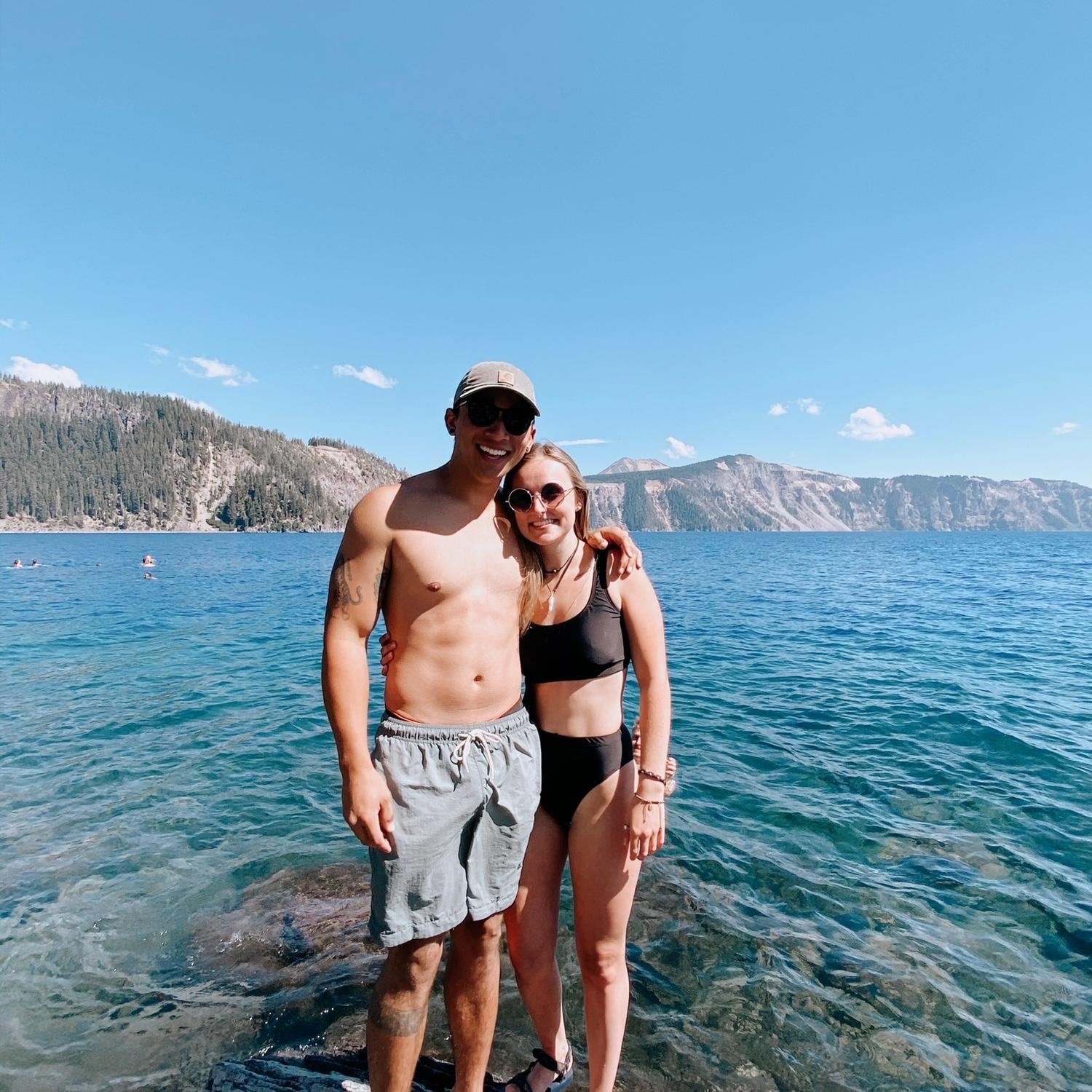 Our first camping trip together to Crater Lake with friends!