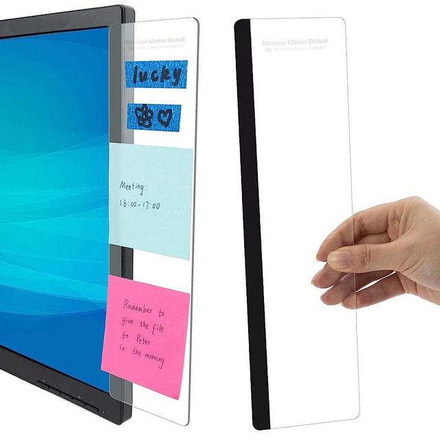 Office Desk Accessories 2pcs Computer Monitor Memo Board Computer Message Board Office Supplies for Women Men Computer Sticky Note Holder Home Office Accessories Office Desktop Message Office Decor