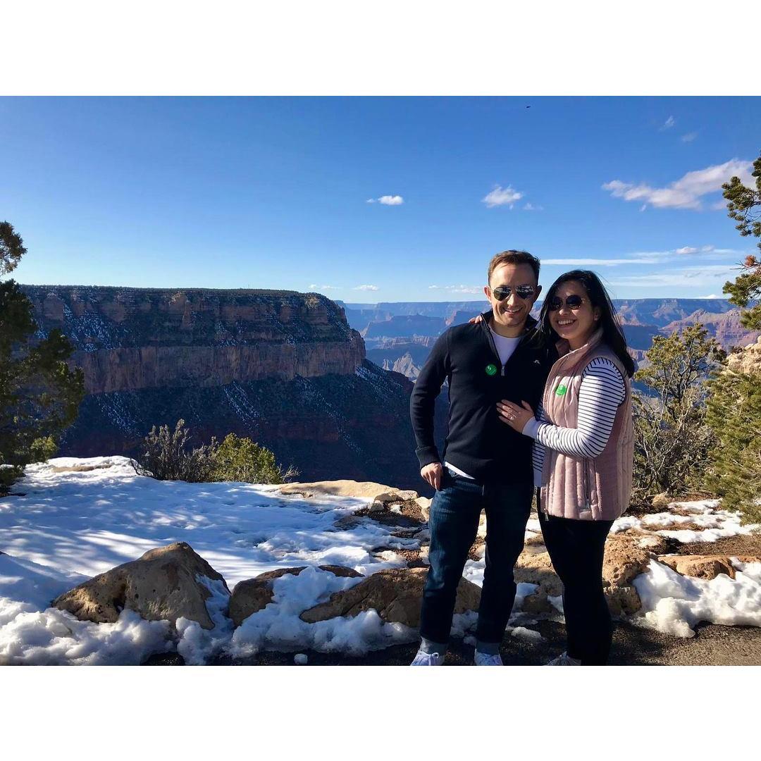 Getting engaged at the Grand Canyon February 2019