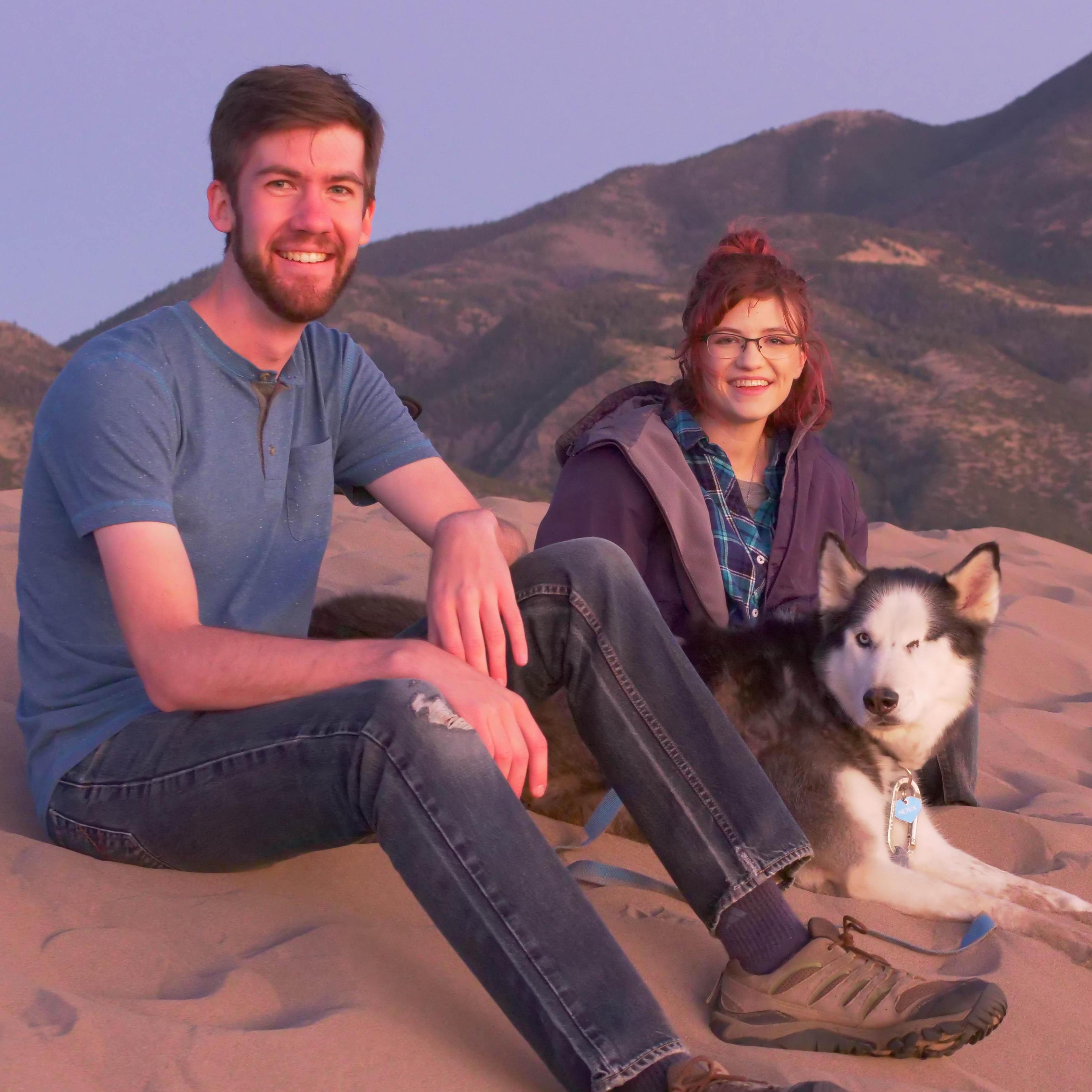 At Great Sand Dunes National Park in 2019 - a significant moment in our story!