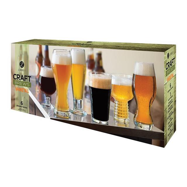 Craft Brews, 6-pc Assorted Beer Glass Set