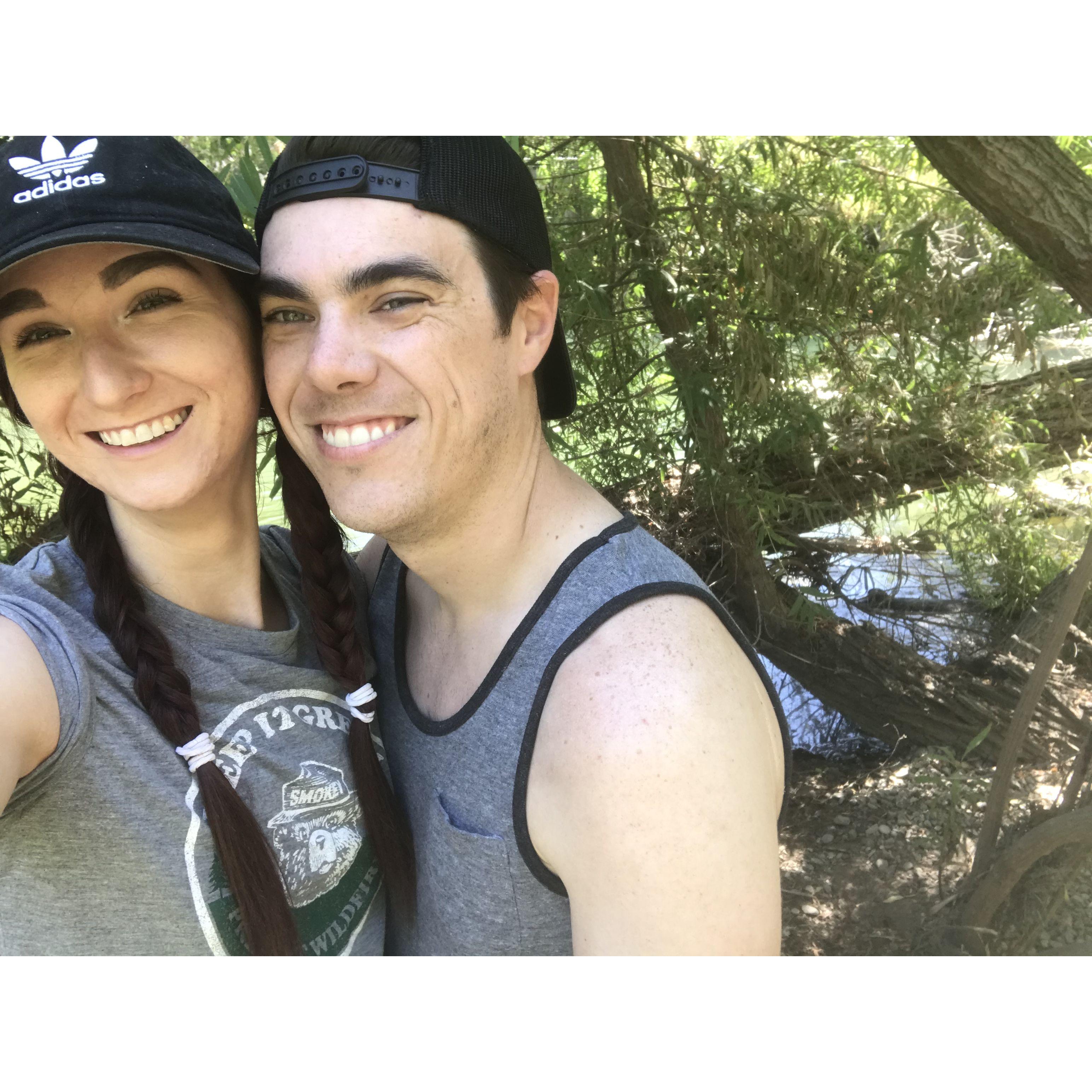 We used to take a lot of hikes together on local trails.