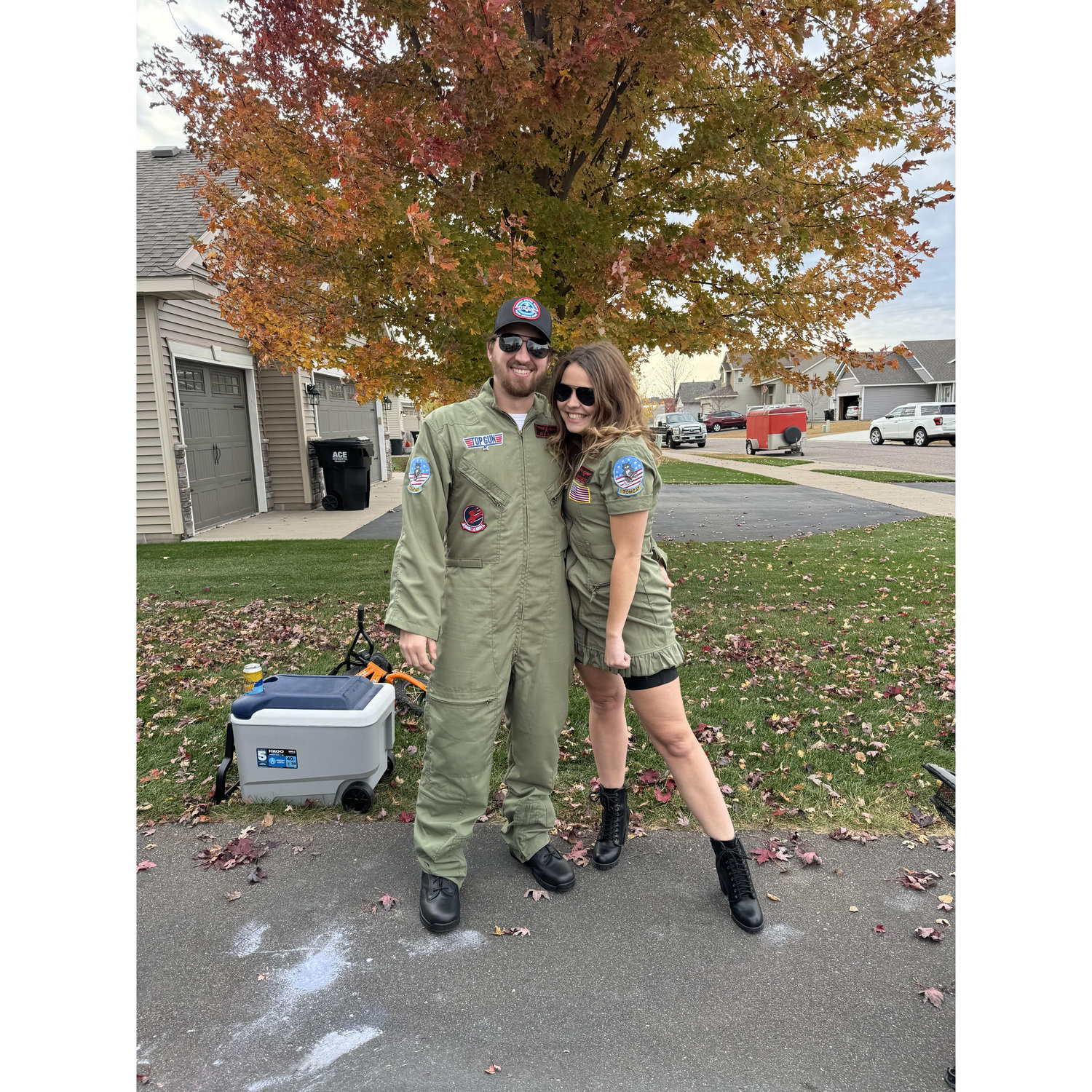 Dressing up in many more couple costumes...