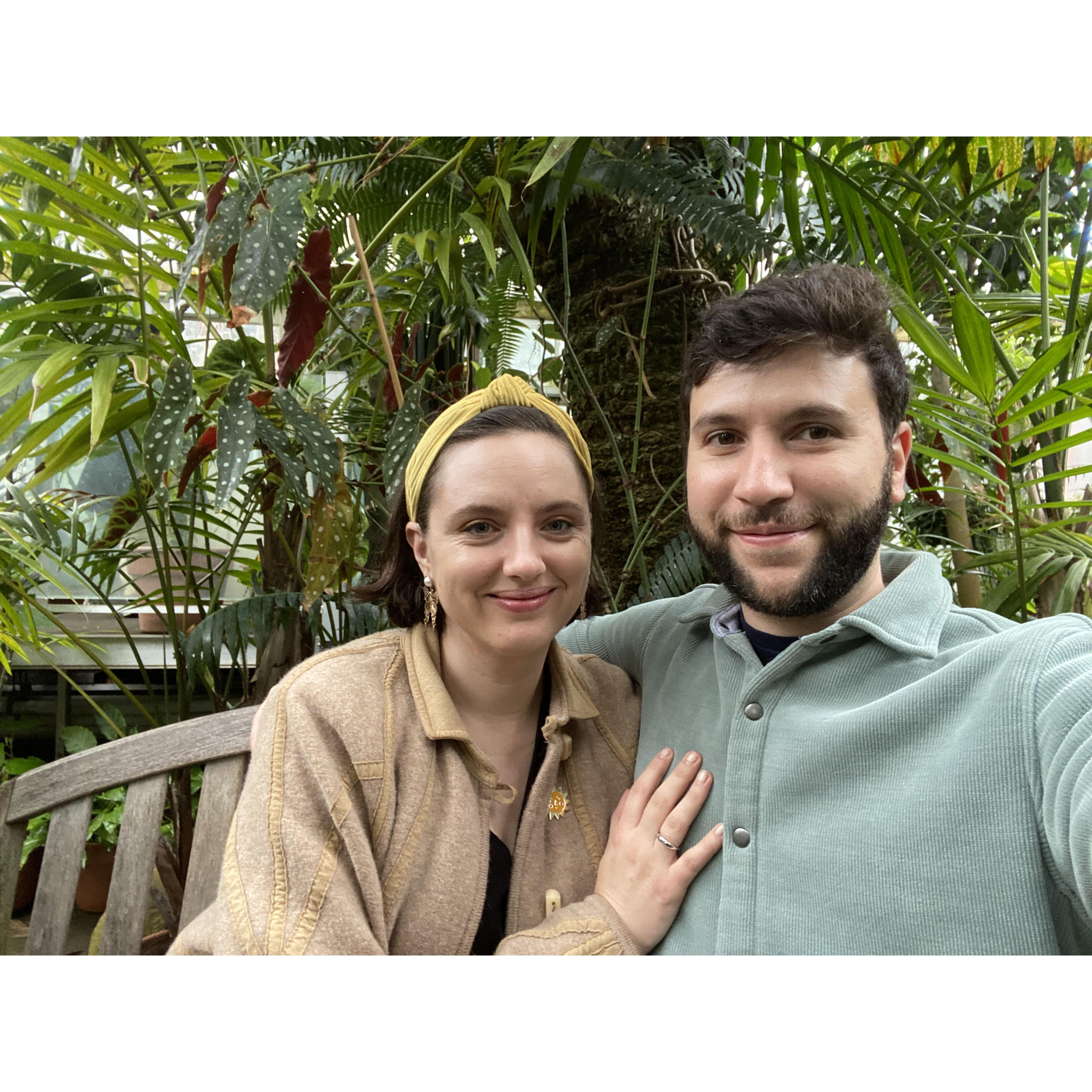 He proposed back to me in April, 2024 in the Smith College botanical gardens, a special place  for us!