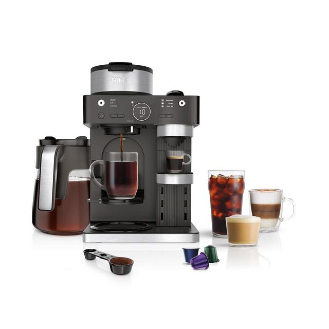 Ninja CFN601 Espresso & Coffee Barista System, Single-Serve Coffee & Nespresso Capsule Compatible