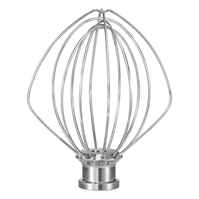 K45WW Dishwasher Safe Wire Whip Attachment 6 Wire Whisk Upgrade Real Stainless Steel Fits KitchenAid Tilt-Head Stand Mixer for Egg Heavy Cream Beater, Cakes Mayonnaise