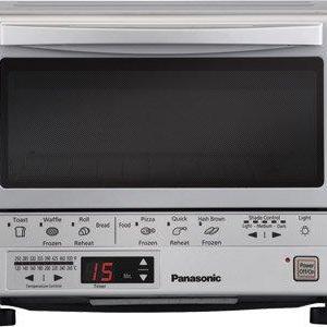 Panasonic 1300 Watts FlashXpress Toaster Oven, Features Instant Double Infrared Heating, with 6 Illustrated Preset Buttons and Automatically Calculates Cooking Time, Includes a Digital Timer with Reminder Beep and a 9" Square Inner Tray with Removable Crumb Tray