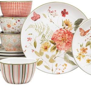 Nature's Song 16 Piece Dinnerware Set, Service for 4