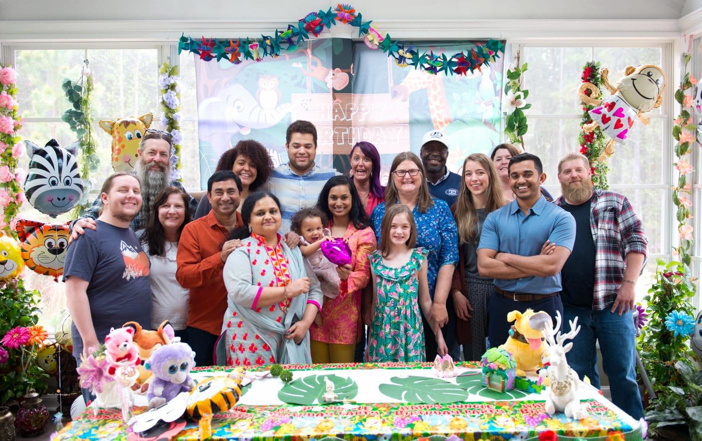 At Gaia’s 1 year birthday 🍰