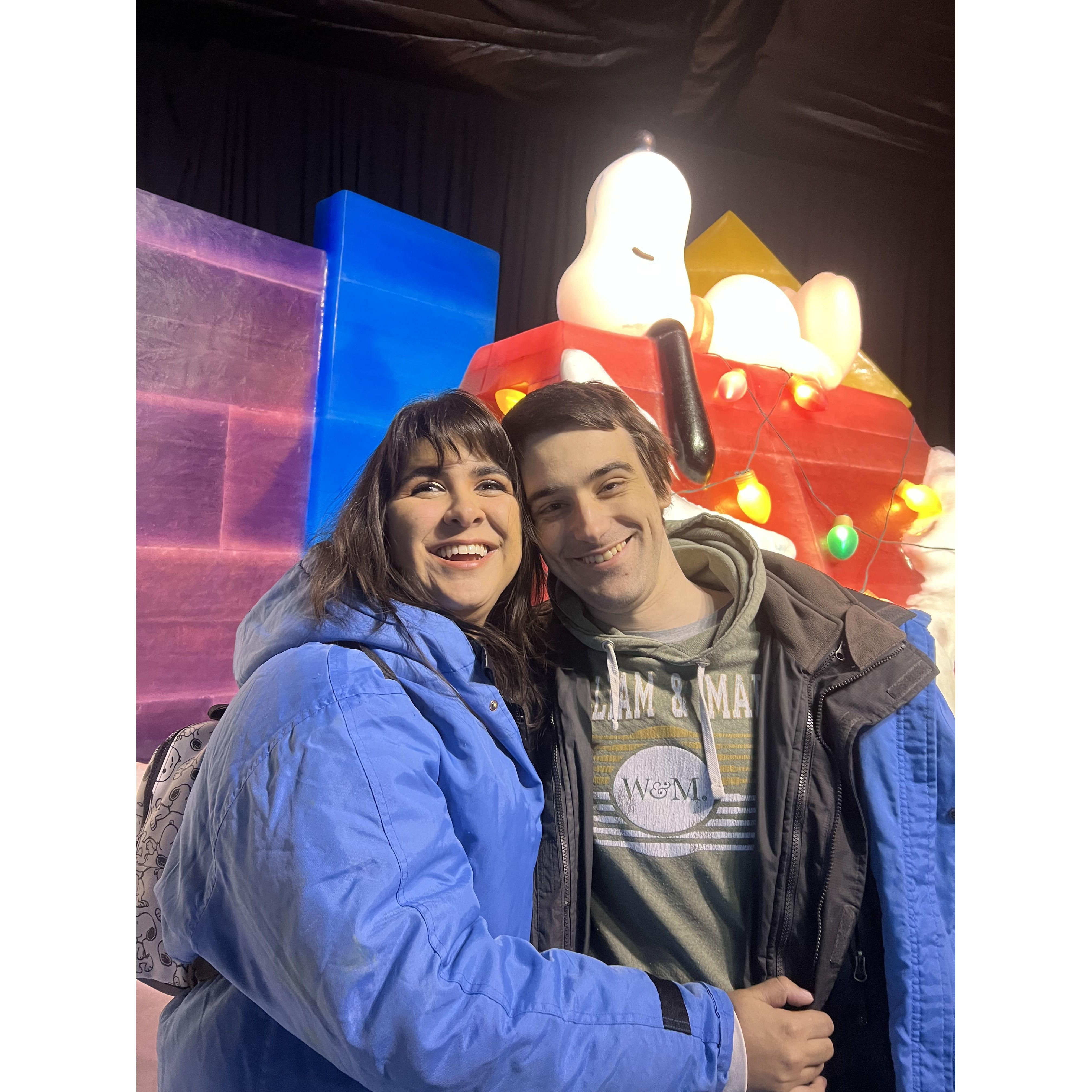 Hayley loves the Peanuts so for Christmas, her sister, Allie took Richard and Hayley to ICE!