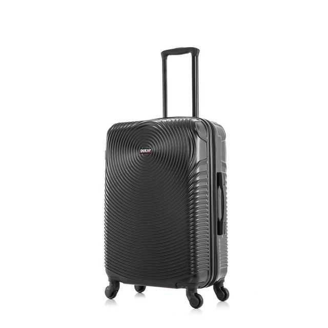 DUKAP Inception Lightweight Hardside Medium Checked Spinner Suitcase - Black