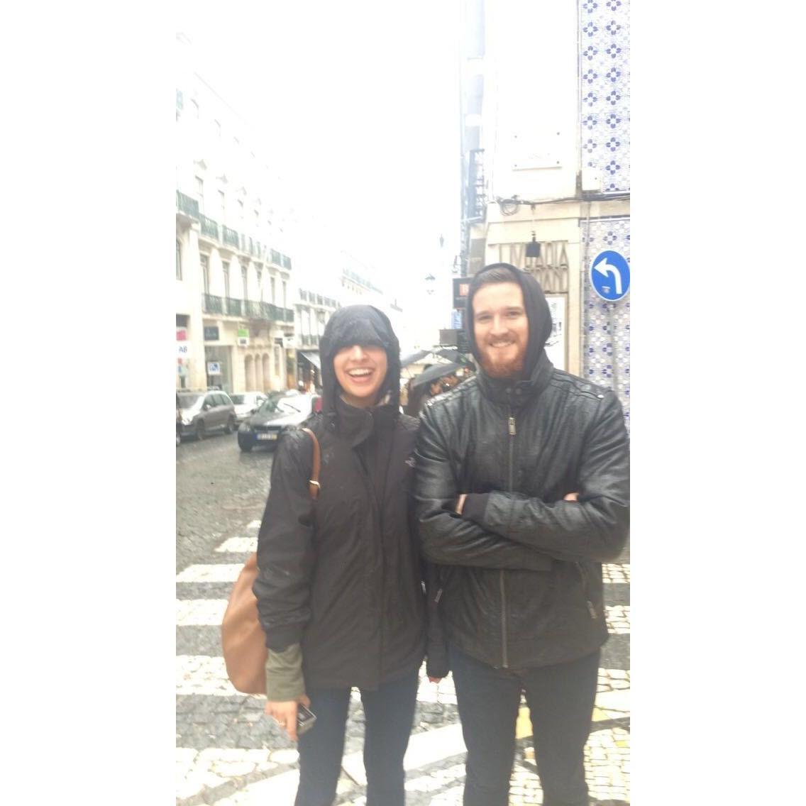 Lisbon, Portugal! This is the only picture we have together from this trip :D the rest are of Sofia eating pasteis de nata.