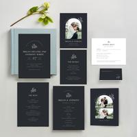 Bellisi Portrait | Ebony | Zola Wedding Invitations