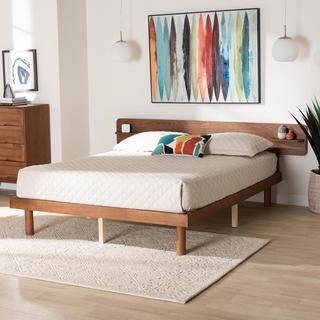 Morana Mid-Century Modern Wood Platform Bed
