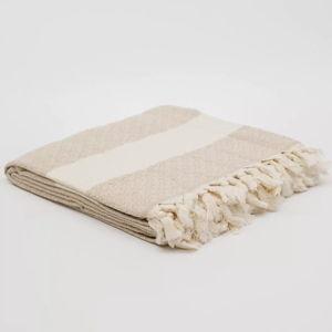Adrian 100% Cotton Turkish Hand and Kitchen Towel - Hand Towel / Beige (Set of 2)