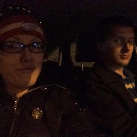 Leaving the Red Wings hockey game.
December 5, 2015