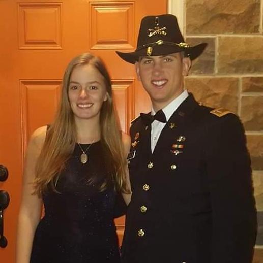 Sam and Justin attend their first military ball together for 1-73 Cavalry Squadron in February 2016.