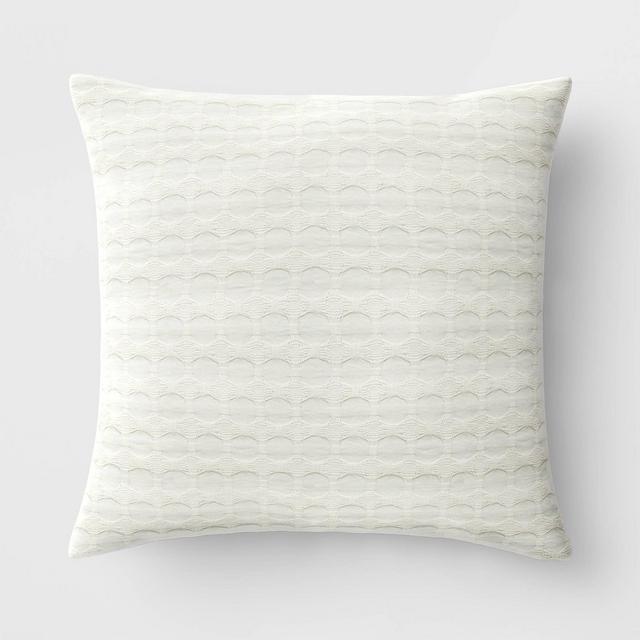 18"x18" Waffle Square Throw Pillow Neutral - Threshold™