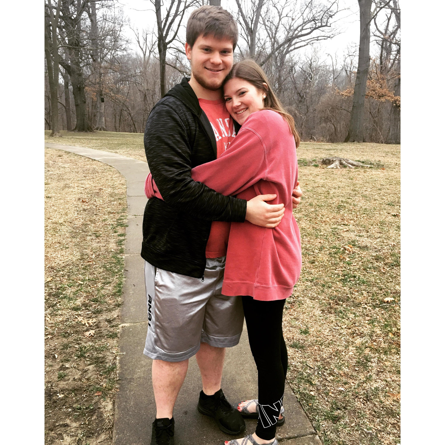 We took this photo together the day after my birthday and when we took my little sister to her first prom. April 13, 2018