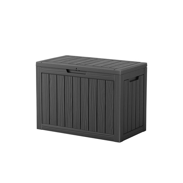 MAIUSCOLI 45 Gallon Waterproof Outdoor Storage Box,Resin Deck Box,Lockable Outside Storage Box Container for Patio Furniure,Garden,Tools (45 Gallon,Black)