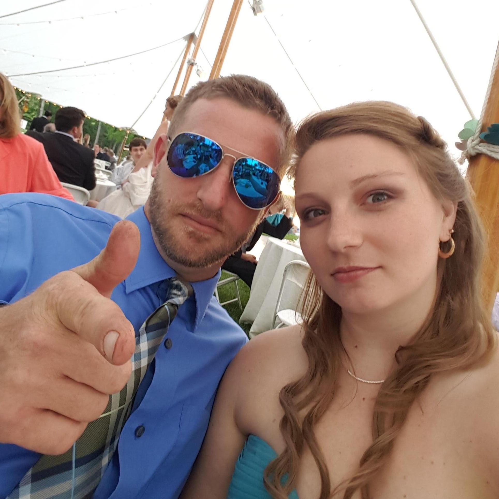 Our first wedding together