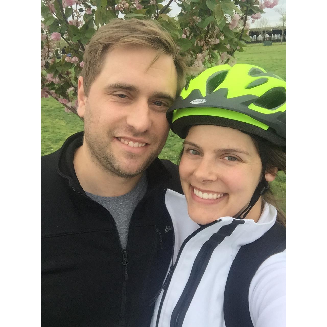 First bike ride in Liberty State Park