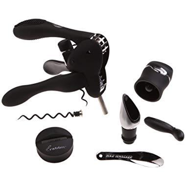 Rabbit 6-Piece Wine Tool Kit (Black)