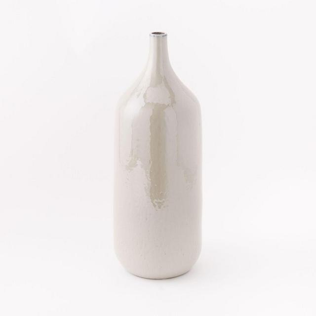 Bright Ceramicist Vase, Oversized Bottle, Dove