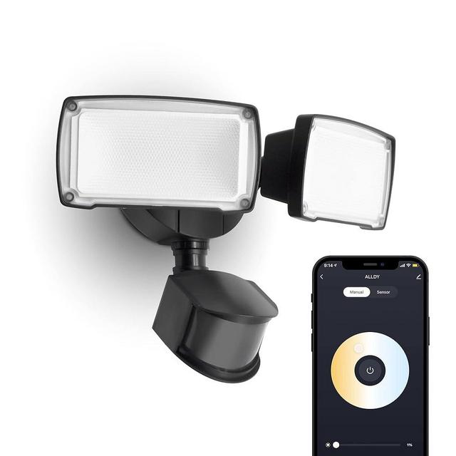 UME Smart WiFi LED Security Light Motion Sensor Outdoor, Work with Alexa/Google/SmartThings, 3000LM,2700-6500K,Waterproof,Dusk to Dawn Flood Light with APP Control Perfect for Yard,Exterio
