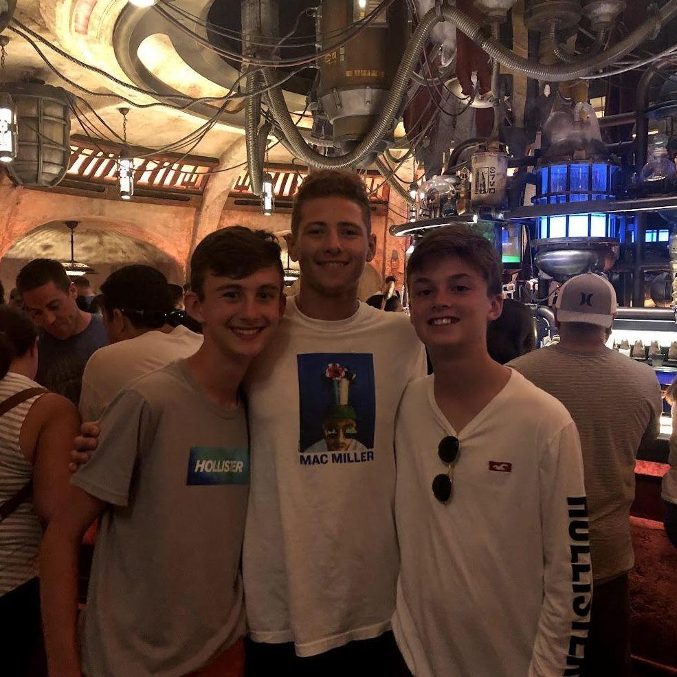 With Patrick & Peter at Disneyland, 2019