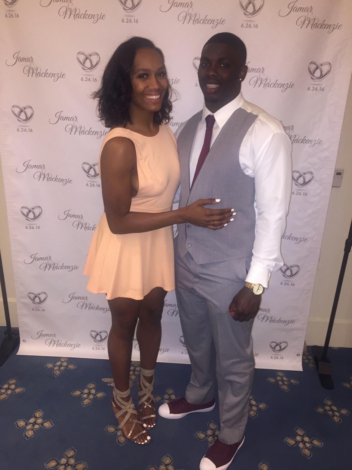 Denise & Tommy at Jamar & Kenzie’s wedding in San Diego