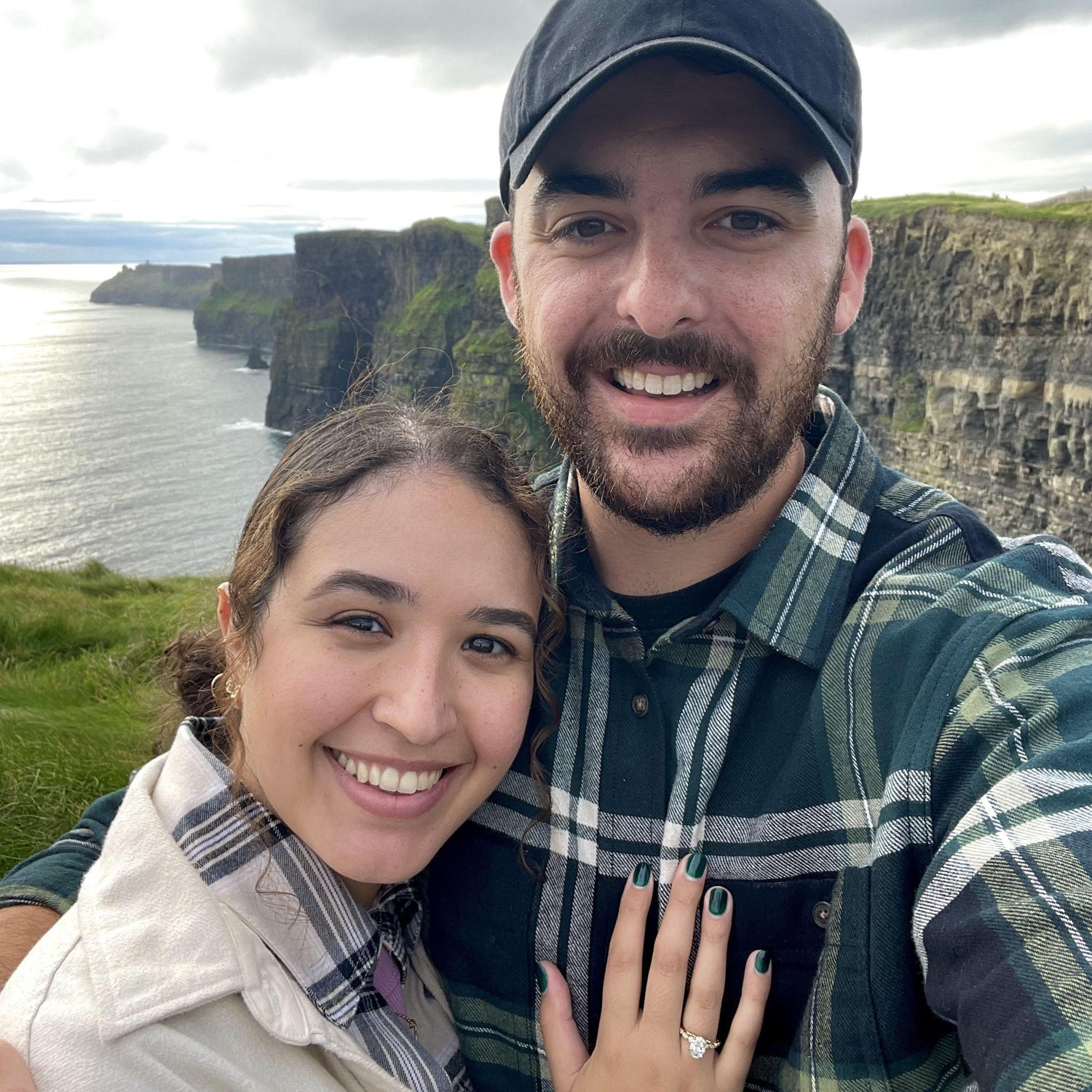 Conor and Ale's trip to Ireland: Our engagement in the Cliffs of Moher :)
