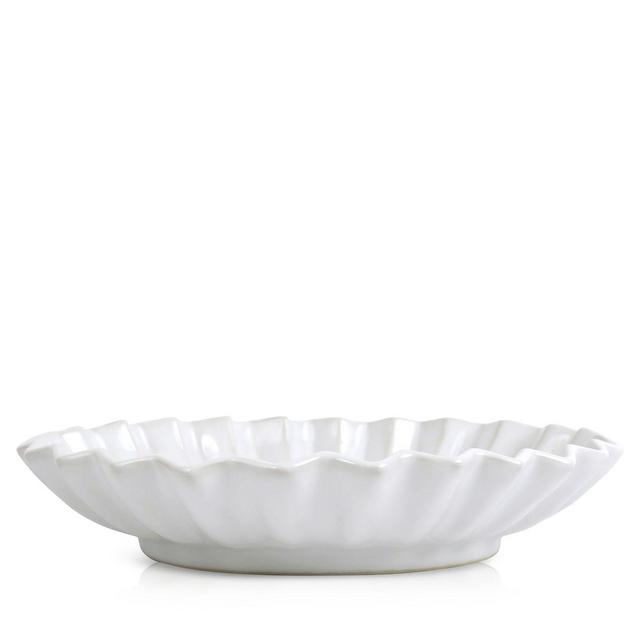 VIETRI Incanto Stone White Pleated Pasta Bowl