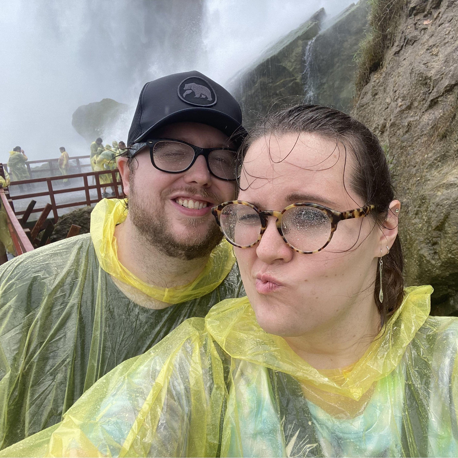 Soaked at Niagara Falls State Park in New York.