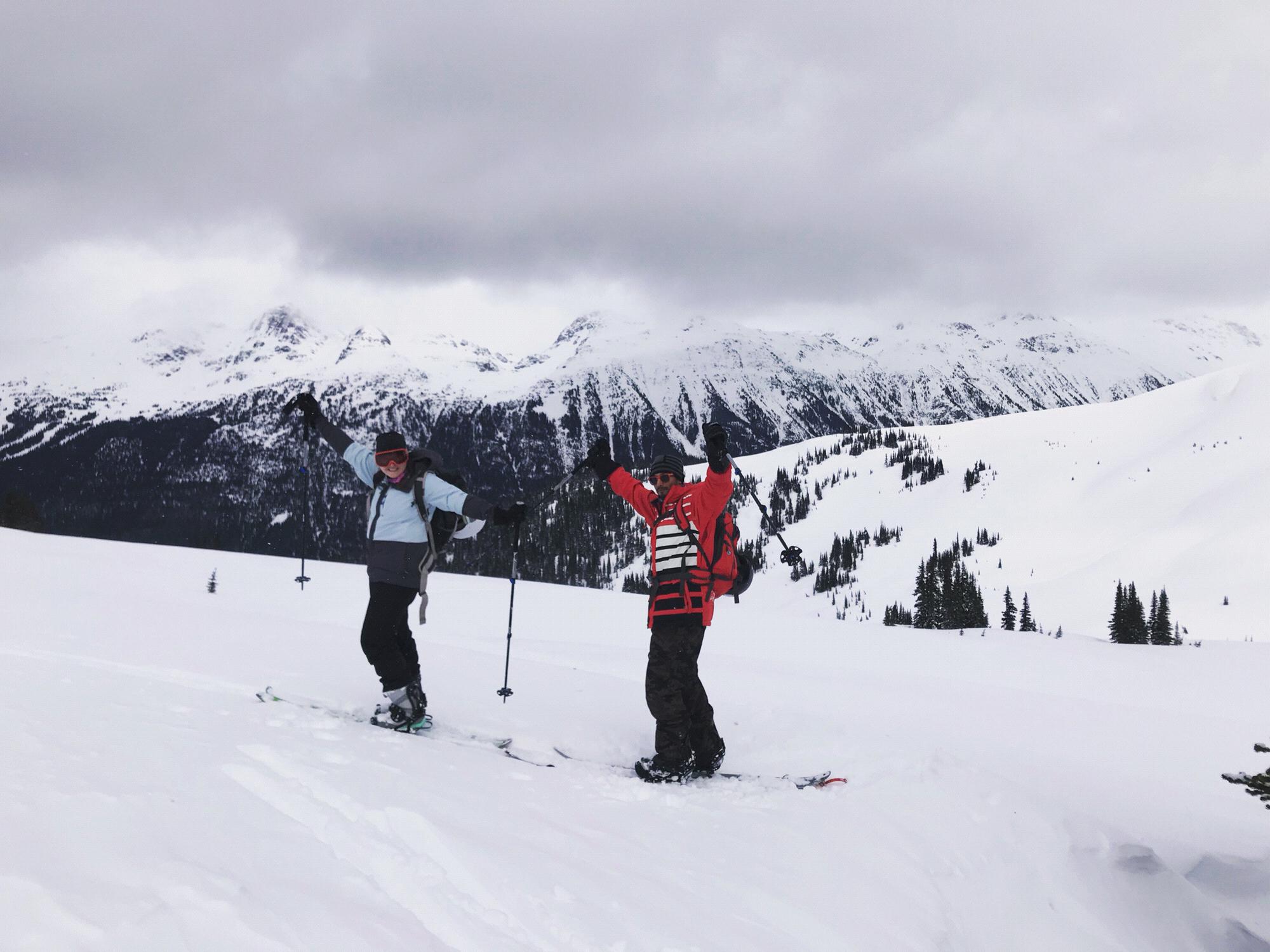 Back country snowboarding in Whistler 4/3/2018